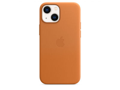 Coque en cuir avec MagSafe pour iPhone 13 mini - Ocre