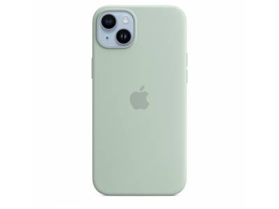 Coque en silicone pour iPhone 14 plus avec MagSafe Succulent