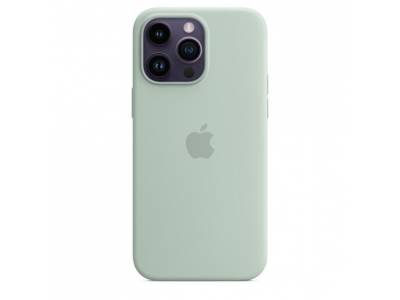 Coque en silicone pour iPhone 14 Pro Max avec MagSafe Succulent