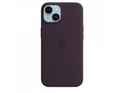 Siliconenhoesje met MagSafe voor iPhone 14 Elderberry