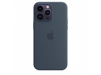 Siliconenhoesje met MagSafe voor iPhone 14 Pro Max Storm Blue