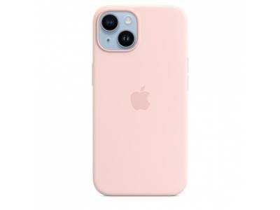Siliconenhoesje met MagSafe voor iPhone 14 Chalk Pink