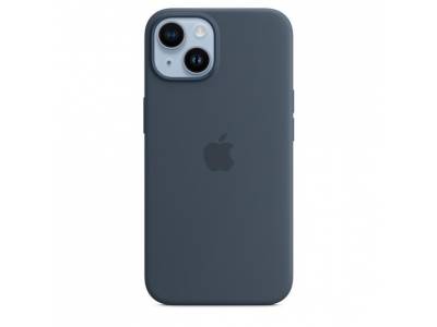 Siliconenhoesje met MagSafe voor iPhone 14  Storm Blue