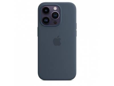 Siliconenhoesje met MagSafe voor iPhone 14 Pro StormBlue