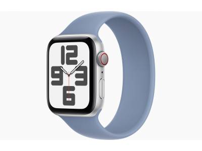 Apple Watch SE GPS 40mm Silver Aluminium Case with Winter Blue Sport Loop
