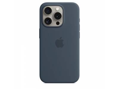 Siliconenhoesje met MagSafe voor iPhone 15 Pro - Stormblauw