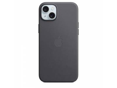 FineWoven hoesje met MagSafe voor iPhone 15 Plus - Zwart