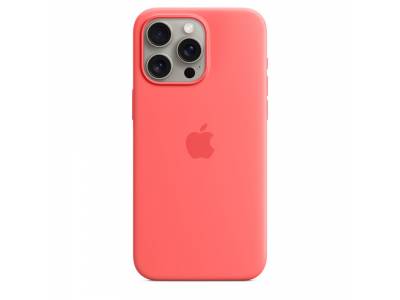 Siliconenhoesje met MagSafe voor iPhone 15 Pro Max - Guave