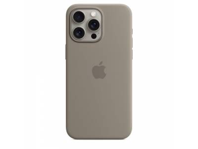 Siliconenhoesje met MagSafe voor iPhone 15 Pro Max - Klei