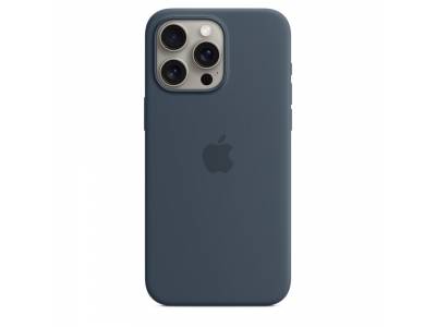 Siliconenhoesje met MagSafe voor iPhone 15 Pro Max - Stormblauw