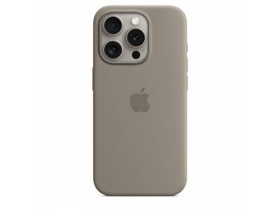 Siliconenhoesje met MagSafe voor iPhone 15 Pro - Klei