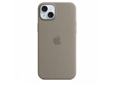 Siliconenhoesje met MagSafe voor iPhone 15 Plus - Klei