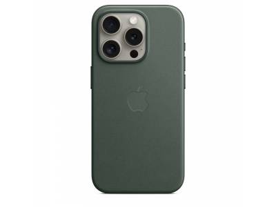 FineWoven hoesje met MagSafe voor iPhone 15 Pro - Evergreen