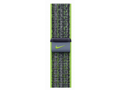 Bracelet de sport tissé de Nike Vert vif/bleu (45 mm)