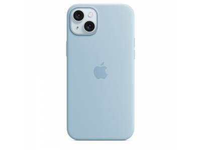 Siliconenhoesje met MagSafe voor iPhone 15 Plus - Lichtblauw
