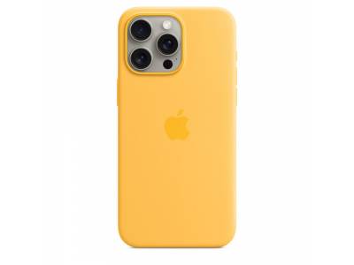 Siliconenhoesje met MagSafe voor iPhone 15 Pro Max - Zonnig geel