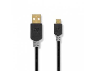 Kabel USB 2.0, 2 m aluminium