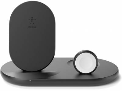 3in1 wireless pad stand watch black