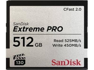 Extreme Pro CFast 2.0 512GB 525MB/s VPG130