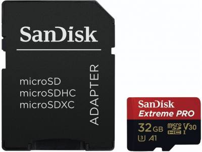 MicroSDXC Extreme Pro 32GB V30 95MB/s + Adapt