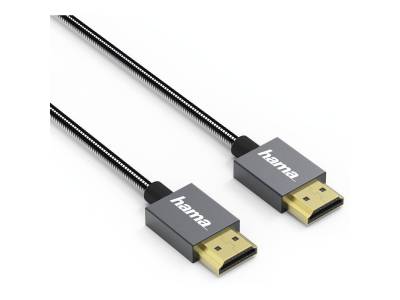 High-speed HDMI™-kabel "Elite", ethernet, metaal, antraciet, 0,75 m