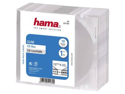 CD box slim 10-pack transparant