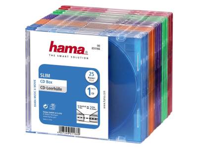 CD box slim 25-pack multi kleur