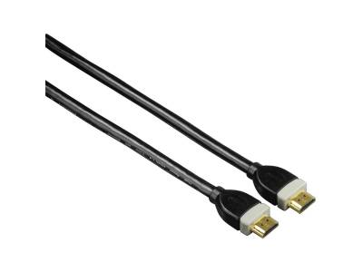 Câble HDMI™ haute vitesse, Ethernet, Or, Double blindage, Noir, 1,80m