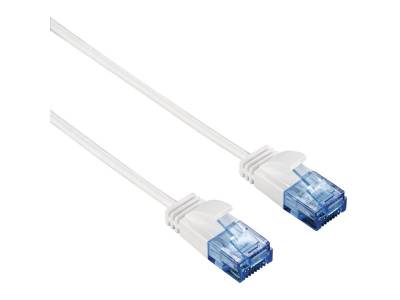 Câble réseau CAT-6 "Slim-Flexible", blanc, 0,75 m
