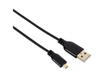 USB-2.0-aansluitkabel, A-connector - mini-B-connector (B8 pin), 0,75 m, zwart