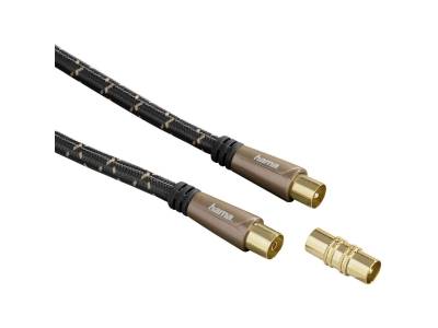 Câble d'antenne, coax mâle - coax femelle, métal, plaqué or, 1,5 m, 120 dB