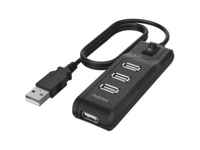 USB-Hub 4-Port USB 2.0 480 MBIT/s Aan/Uit-Switch