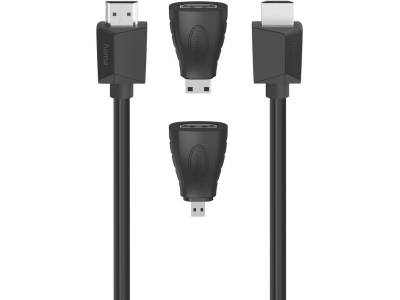 High Speed HDMI-Cable 4K 1.50m + 2 HDMI-Adapters