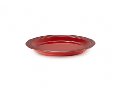 Assiette plate en faïence 27 cm rouge cerise