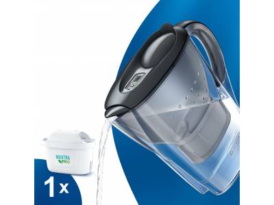 1051121 Carafe filtrante Marella Cool Water avec 1 cartouche Maxtra Pro 2,4 L Graphite