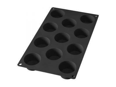 Moule en silicone pour 11 muffins noir Ø 5.3cm H 3cm