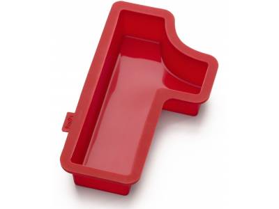 Bakvorm uit silicone rood nummer 1 31.4x18.1x4cm