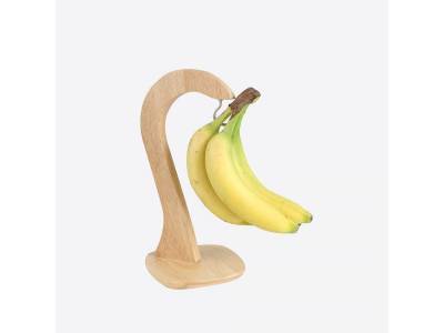 Bananenhouder uit hevea hout 14.5x14.5x30.2cm