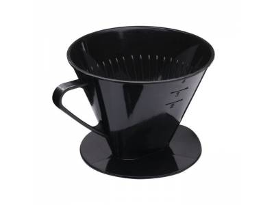 Four koffiefilter uit kunststof zwart 15.7x13.2x11cm