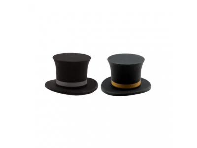 bouchon en silicone noir chapeau