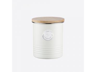 Living boîte de conservation pour thé blanc cassé ø 12cm H 14cm