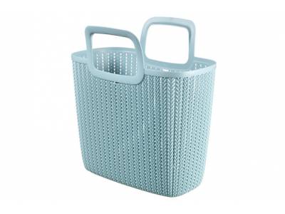Knit Lily Shopping Bag Misty Blue 41x20x45cm
