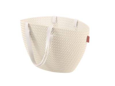 Knit Emily Shopping Basket Oasis White 50x24xh30