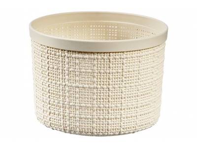 Jute Opbergbox Wit Rond 2l D17,1xh12.6  Rond Offwhite +deksel