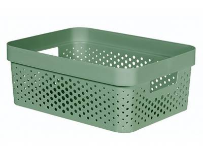 Infinity Recycled Box 11l Dots Groen 35.6x26.6xh13.6cm