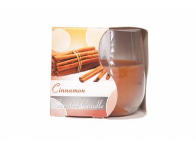 Ct Geurkaars Glas Cinnamon-bruin 24u D8xh7cm