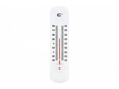 Thermometer Metal 5xh19cm Wit 