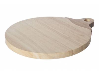 Small Appel Snijplank Rubberwood Handvat 30x24.5x1,8 Cm