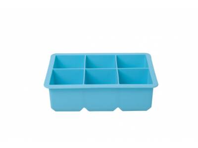 Bac A Glacons Cube Bleu 6pc 16x11x5cm Silicone