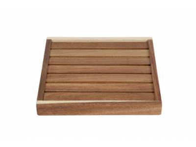 Plateau A Servir Carre Acacia 25x25x3cm 